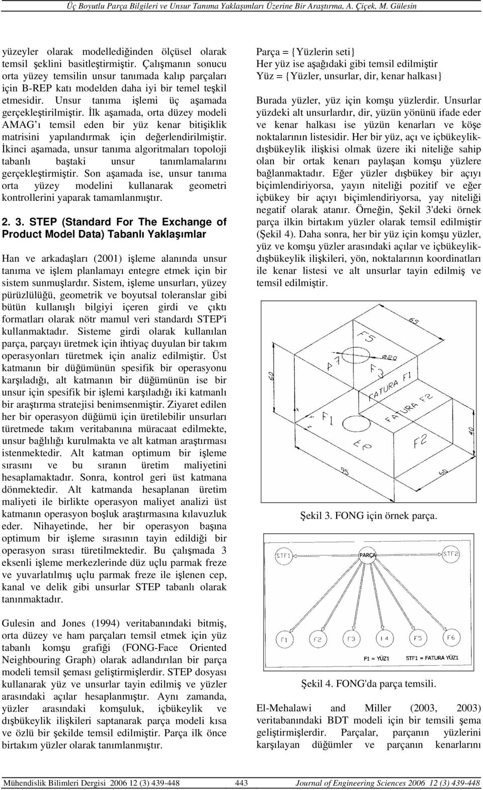 İlk aşamada, orta düzey modeli AMAG ı temsil eden bir yüz kenar bitişiklik matrisini yapılandırmak için değerlendirilmiştir.