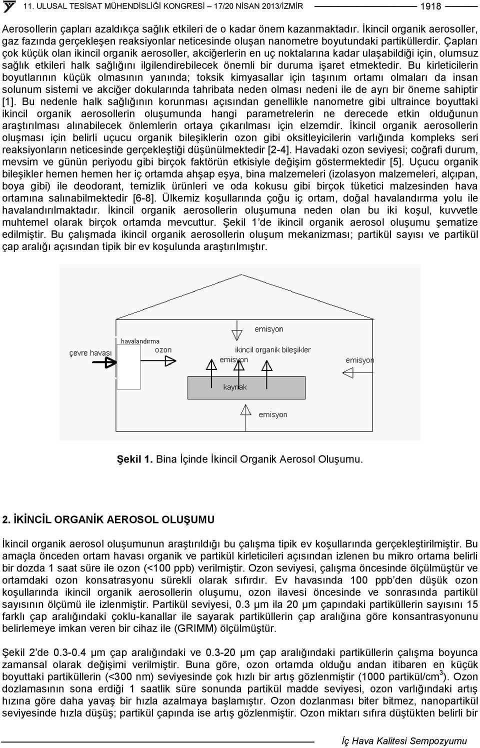 Çapları çok küçük olan ikincil organik aerosoller, akciğerlerin en uç noktalarına kadar ulaşabildiği için, olumsuz sağlık etkileri halk sağlığını ilgilendirebilecek önemli bir duruma işaret