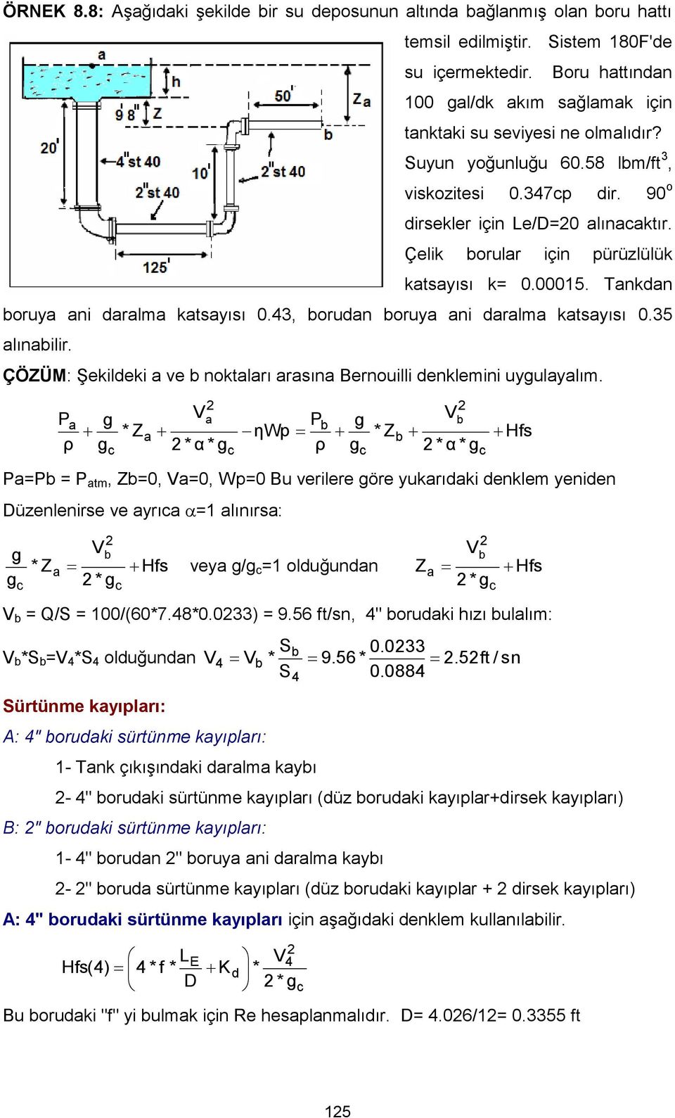 3 lınilir. ÇÖZÜM: Şekildeki ve noktlrı rsın Bernouilli denklemini uyulylım.