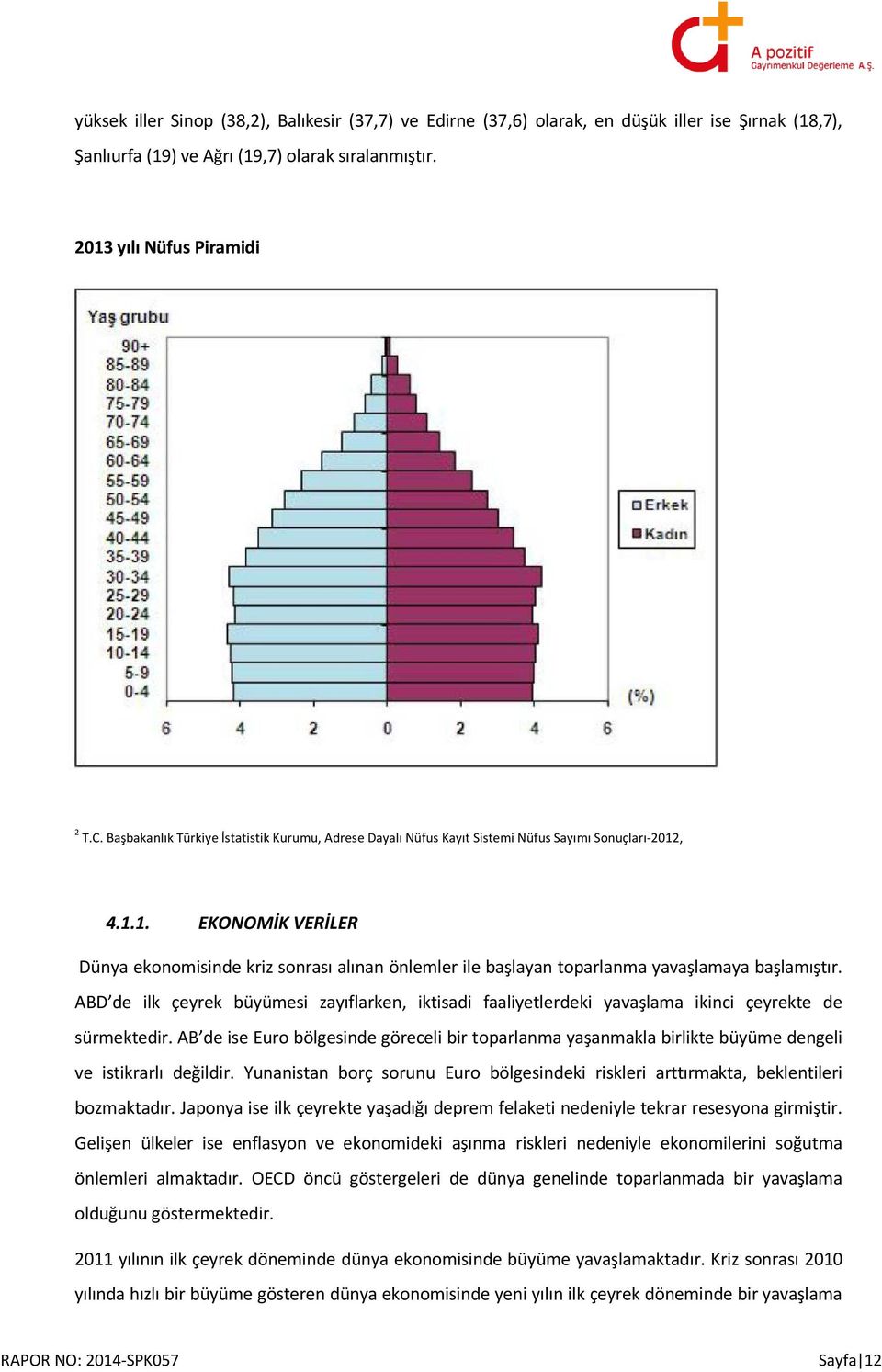 , 4.1.1. EKONOMİK VERİLER Dünya ekonomisinde kriz sonrası alınan önlemler ile başlayan toparlanma yavaşlamaya başlamıştır.