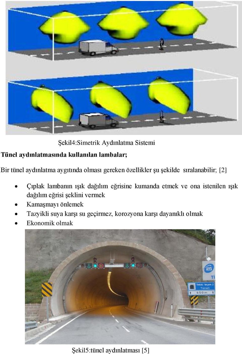 eğrisine kumanda etmek ve ona istenilen ışık dağılım eğrisi şeklini vermek Kamaşmayı önlemek