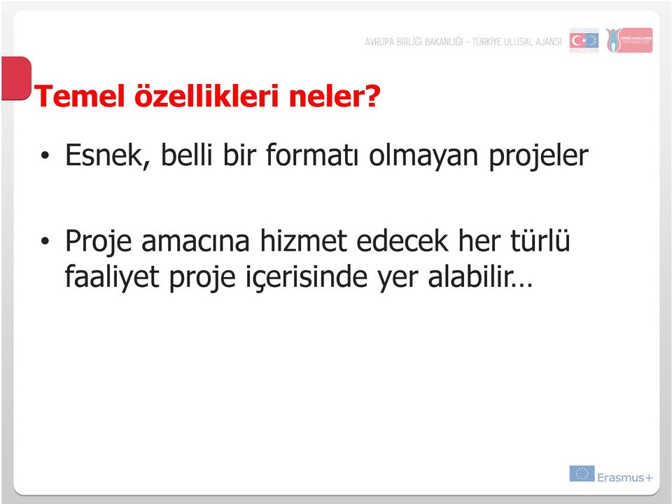 projeler Proje amacına hizmet