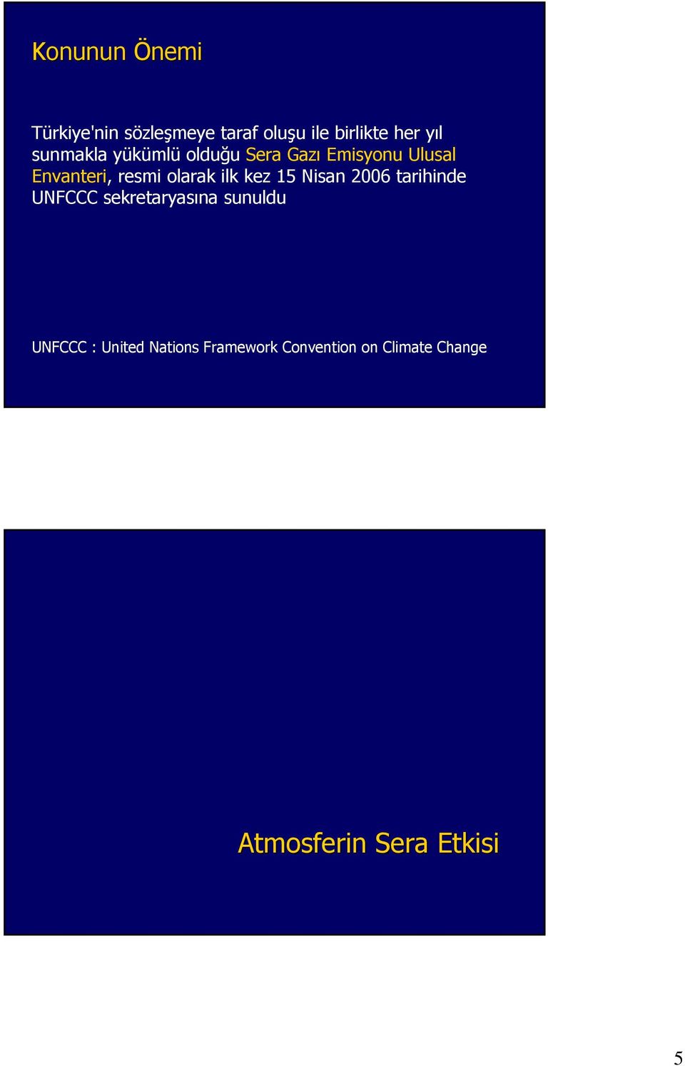 ilk kez 15 Nisan 2006 tarihinde UNFCCC sekretaryasına sunuldu UNFCCC :