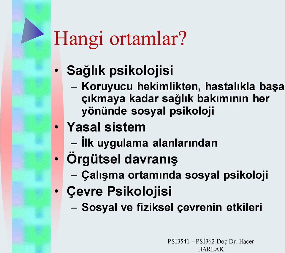 kadar sağlık bakımının her yönünde sosyal psikoloji Yasal sistem İlk