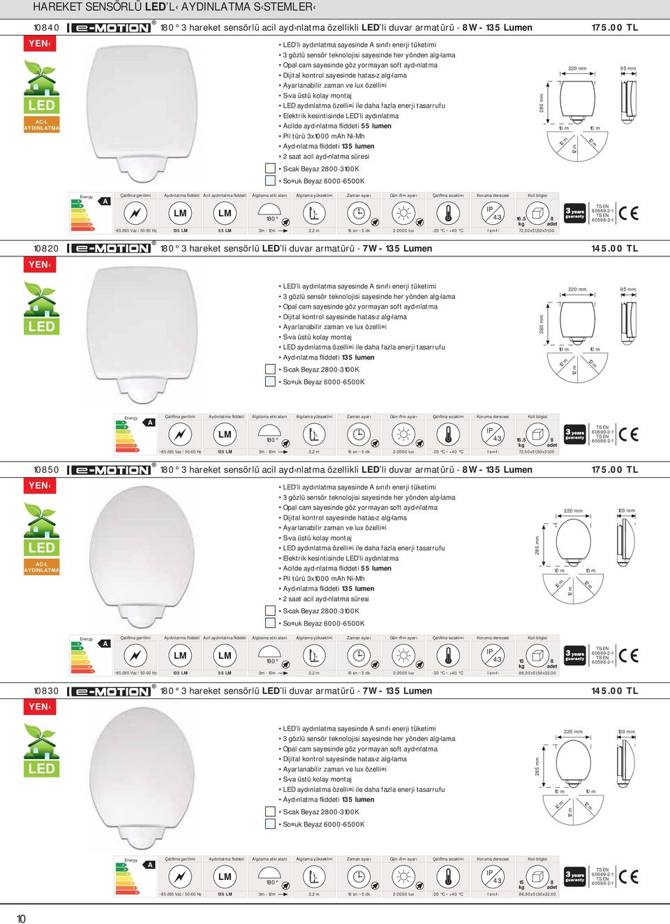 lama mm 95 mm yarlanabilir zaman ve lux özelli i L L YINLTM L aydınlatma özelli i ile daa fazla enerji tasarrufu lektrik kesintisinde L li aydınlatma cilde ayd nlatma fliddeti 55 lumen Pil türü 3x00