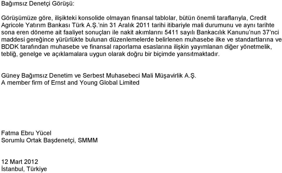 bulunan düzenlemelerde belirlenen muhasebe ilke ve standartlarına ve BDDK tarafından muhasebe ve finansal raporlama esaslarına ilişkin yayımlanan diğer yönetmelik, tebliğ, genelge ve açıklamalara