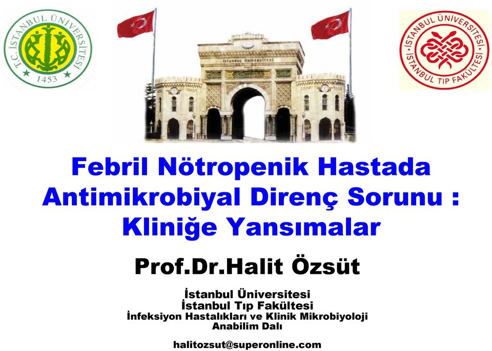 Halit Özsüt İstanbul Üniversitesi İstanbul Tıp Fakültesi