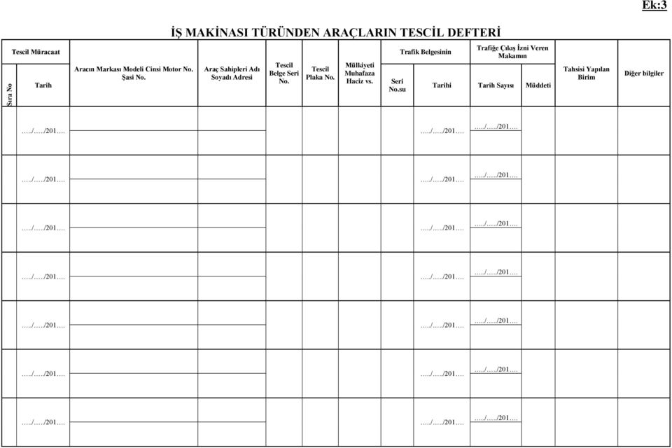 Araç Sahipleri Adı Soyadı Adresi Tescil Belge Seri No. Tescil Plaka No.