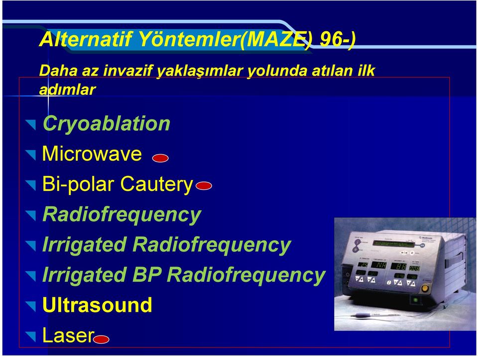 Microwave Bi-polar Cautery Radiofrequency Irrigated