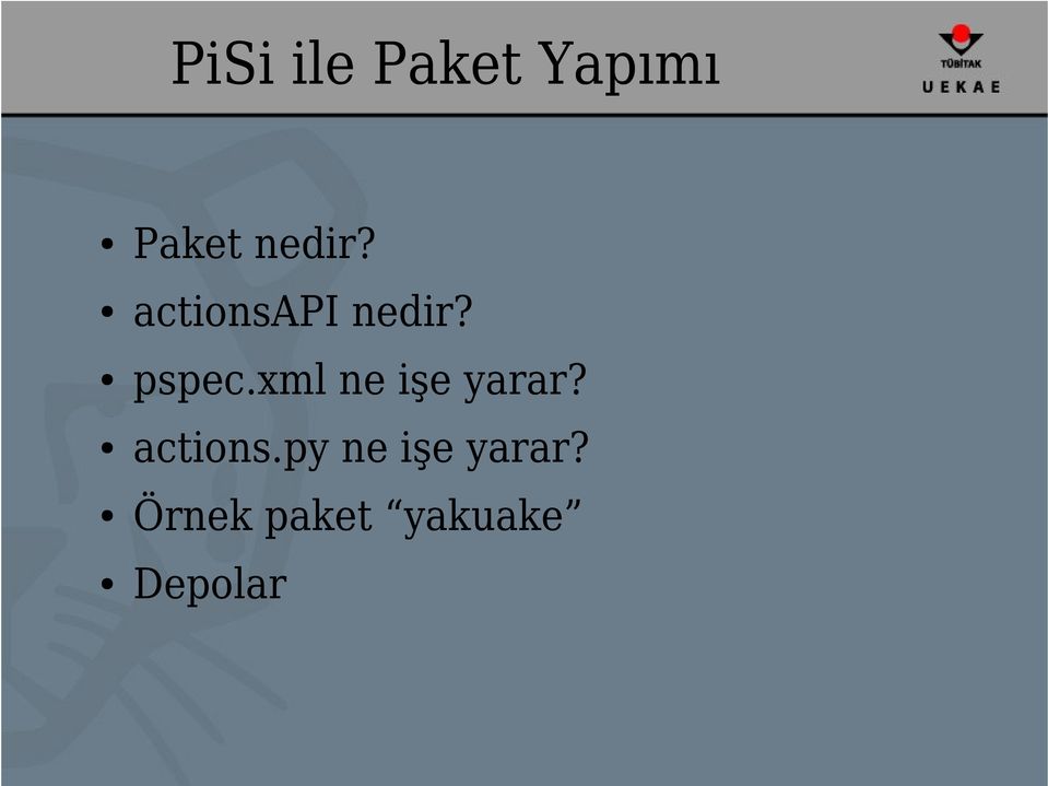 xml ne işe yarar? actions.