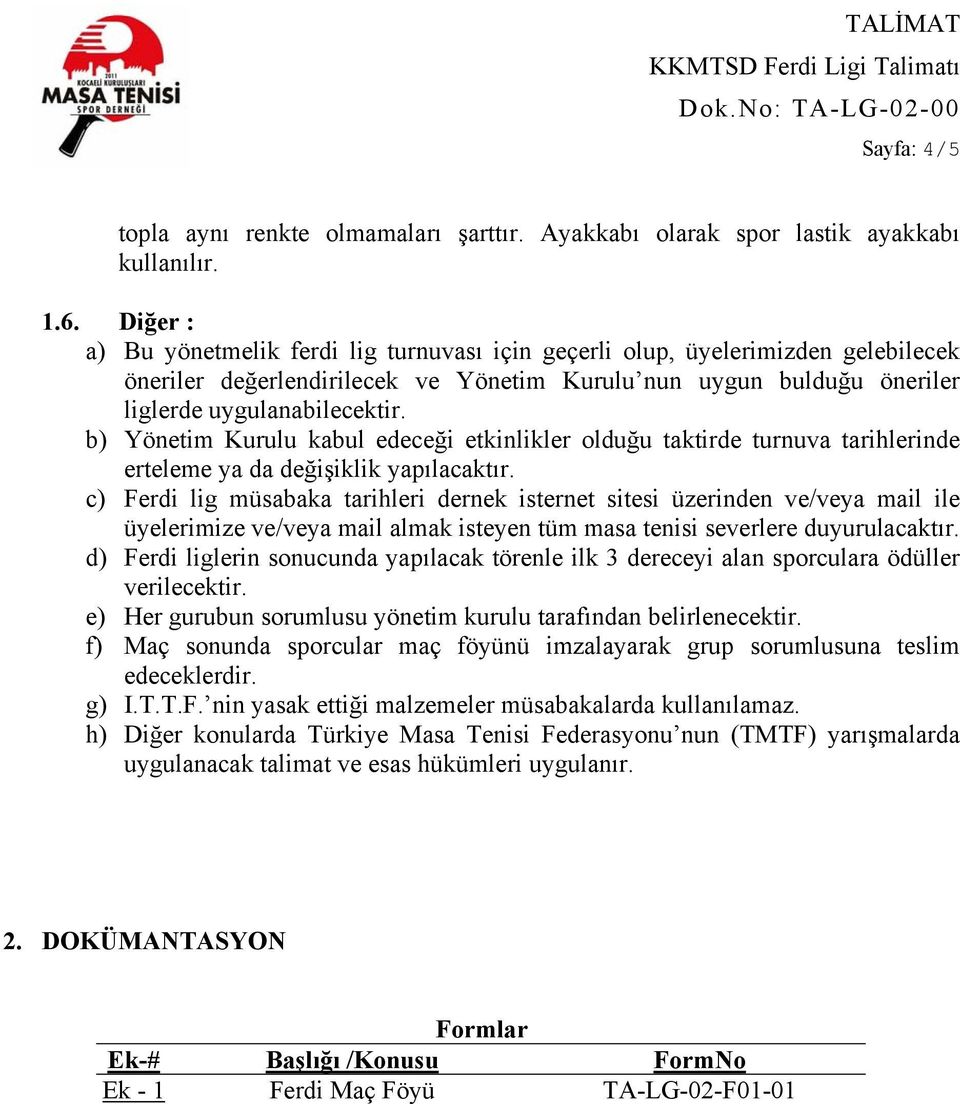 b) Yönetim Kurulu kabul edeceği etkinlikler olduğu taktirde turnuva tarihlerinde erteleme ya da değişiklik yapılacaktır.