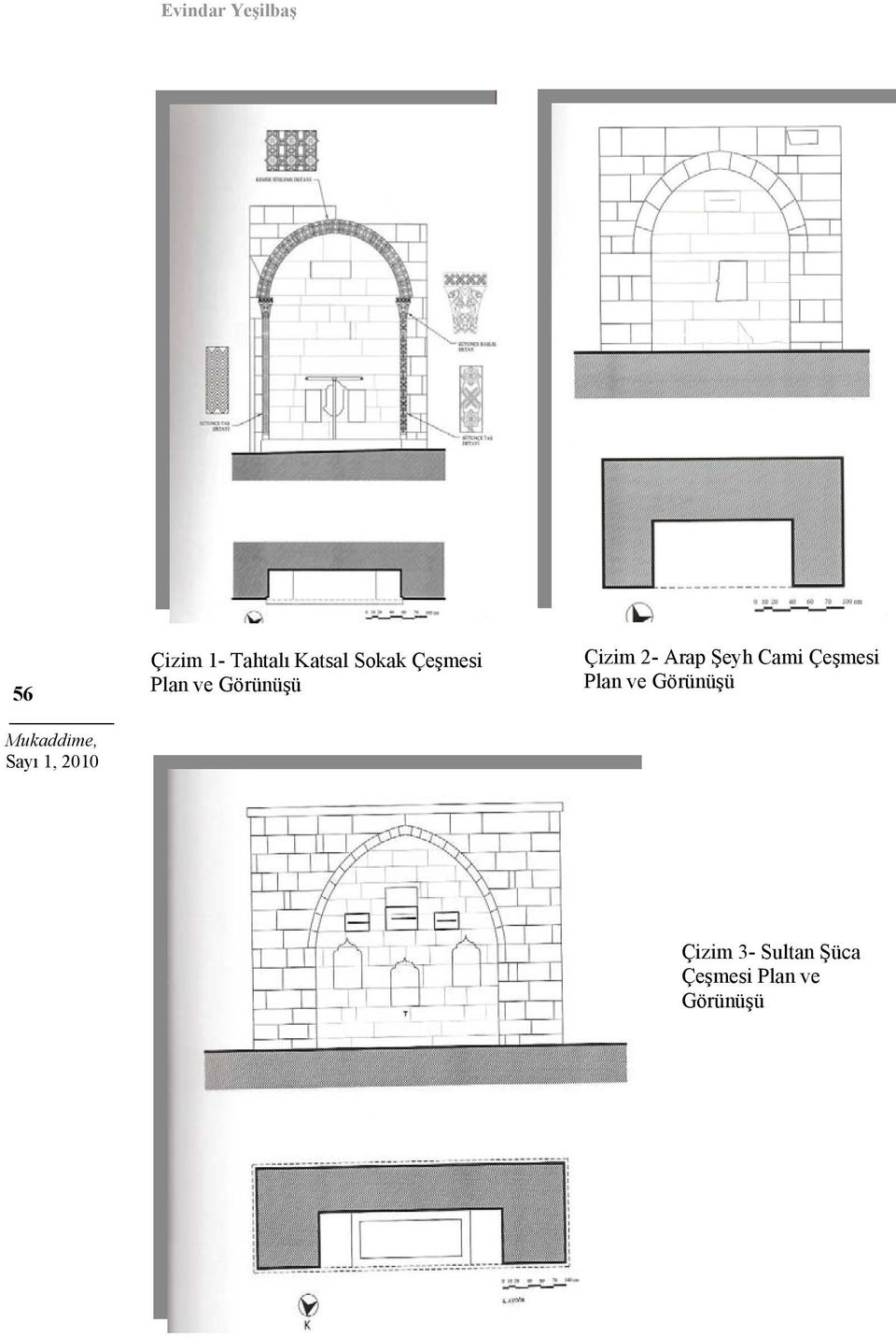 Çizim 2- Arap Şeyh Cami Çeşmesi Plan ve