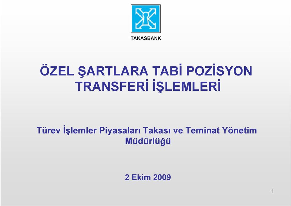 Türev İşlemler Piyasaları Takası