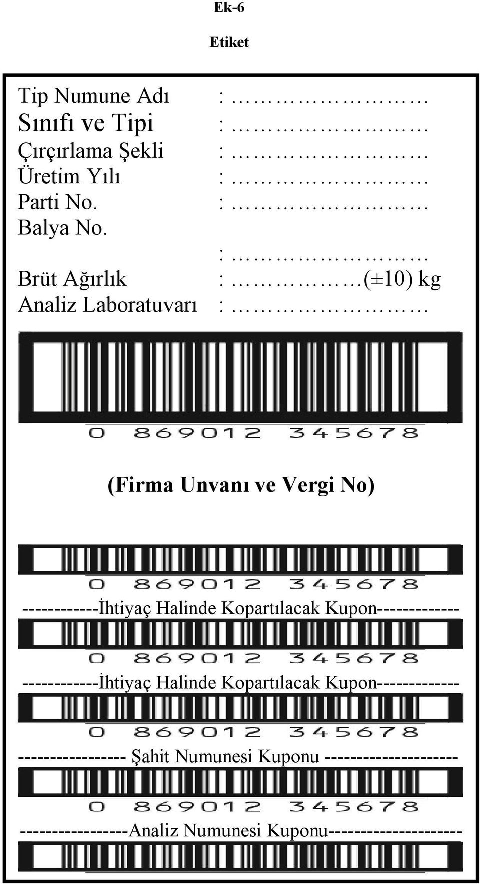 Kopartılacak Kupon------------- ------------İhtiyaç Halinde Kopartılacak Kupon-------------