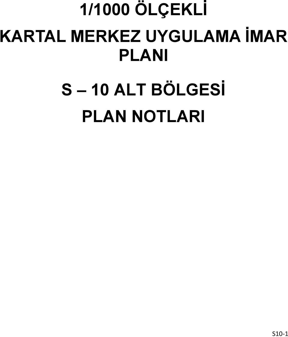 UYGULAMA İMAR PLANI