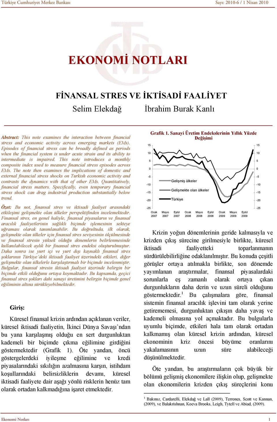 Episodes of financial sress can be broadly defined as periods when he financial sysem is under acue srain and is abiliy o inermediae is impaired.