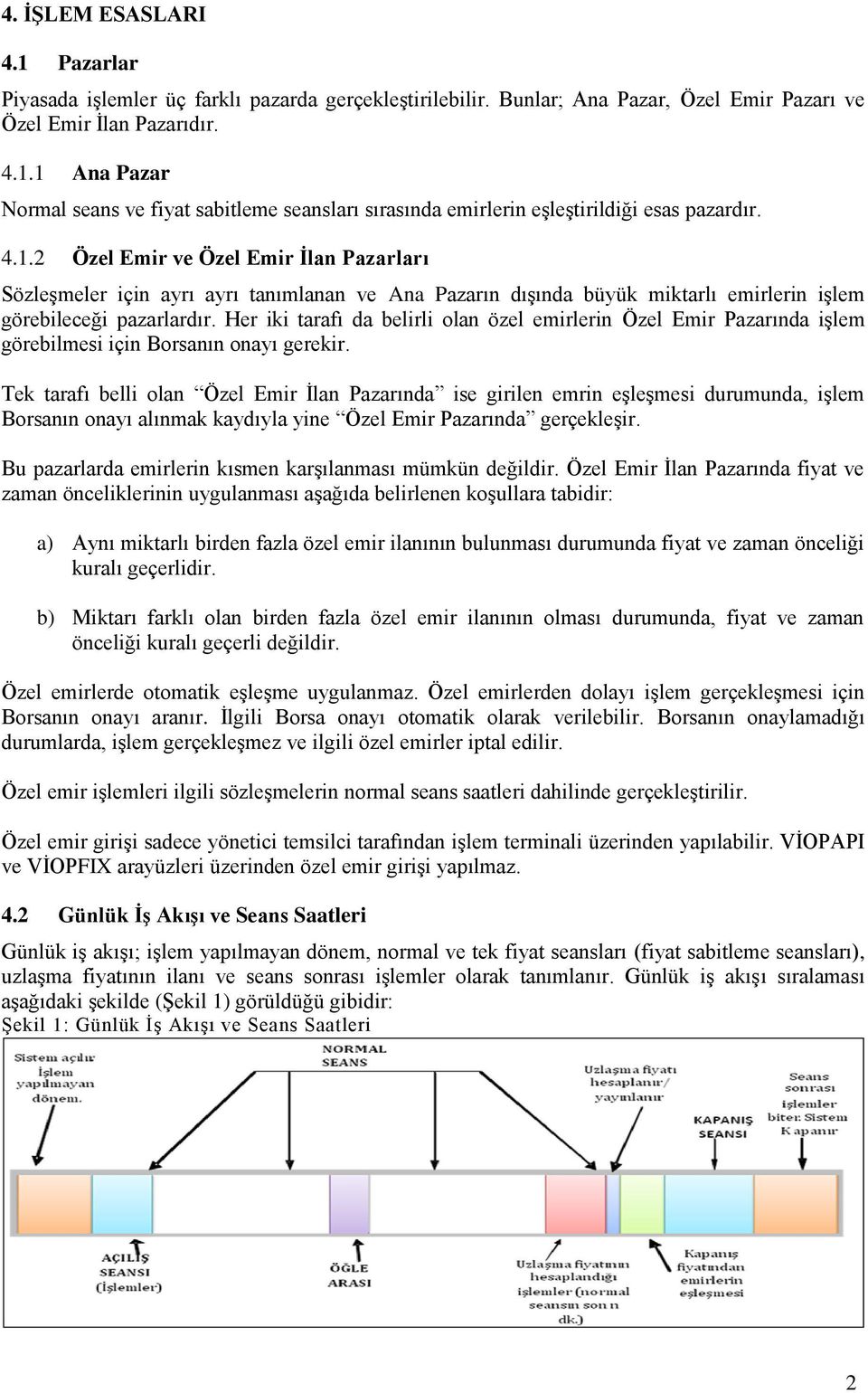 Her iki tarafı da belirli olan özel emirlerin Özel Emir Pazarında işlem görebilmesi için Borsanın onayı gerekir.