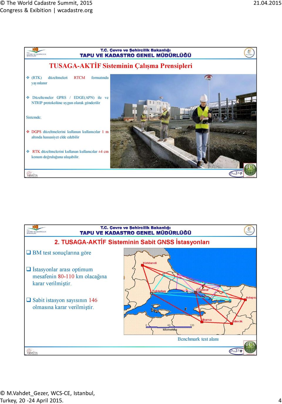 gönderilir Sistemde; DGPS düzeltmelerini kullanan kullanıcılar 1 m altında hassasiyet elde edebilir RTK düzeltmelerini kullanan kullanıcılar ±4 cm konum