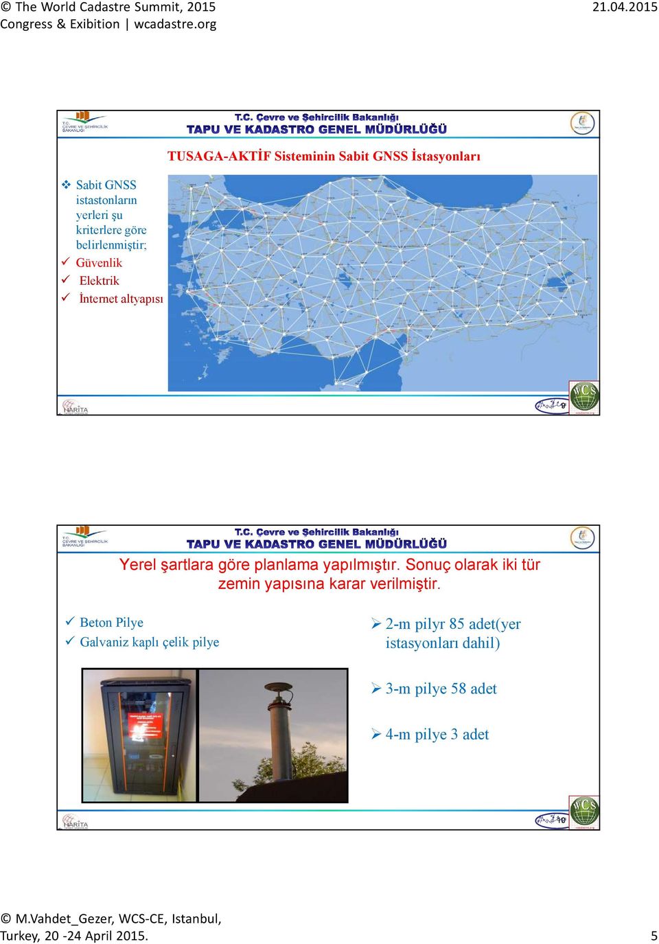 belirlenmiştir; Güvenlik Elektrik İnternet altyapısı Nisan/ 9 Yerel şartlara göre planlama yapılmıştır.