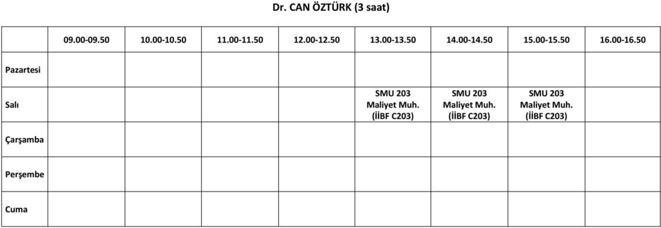 (İİBF C203) SMU  (İİBF C203)