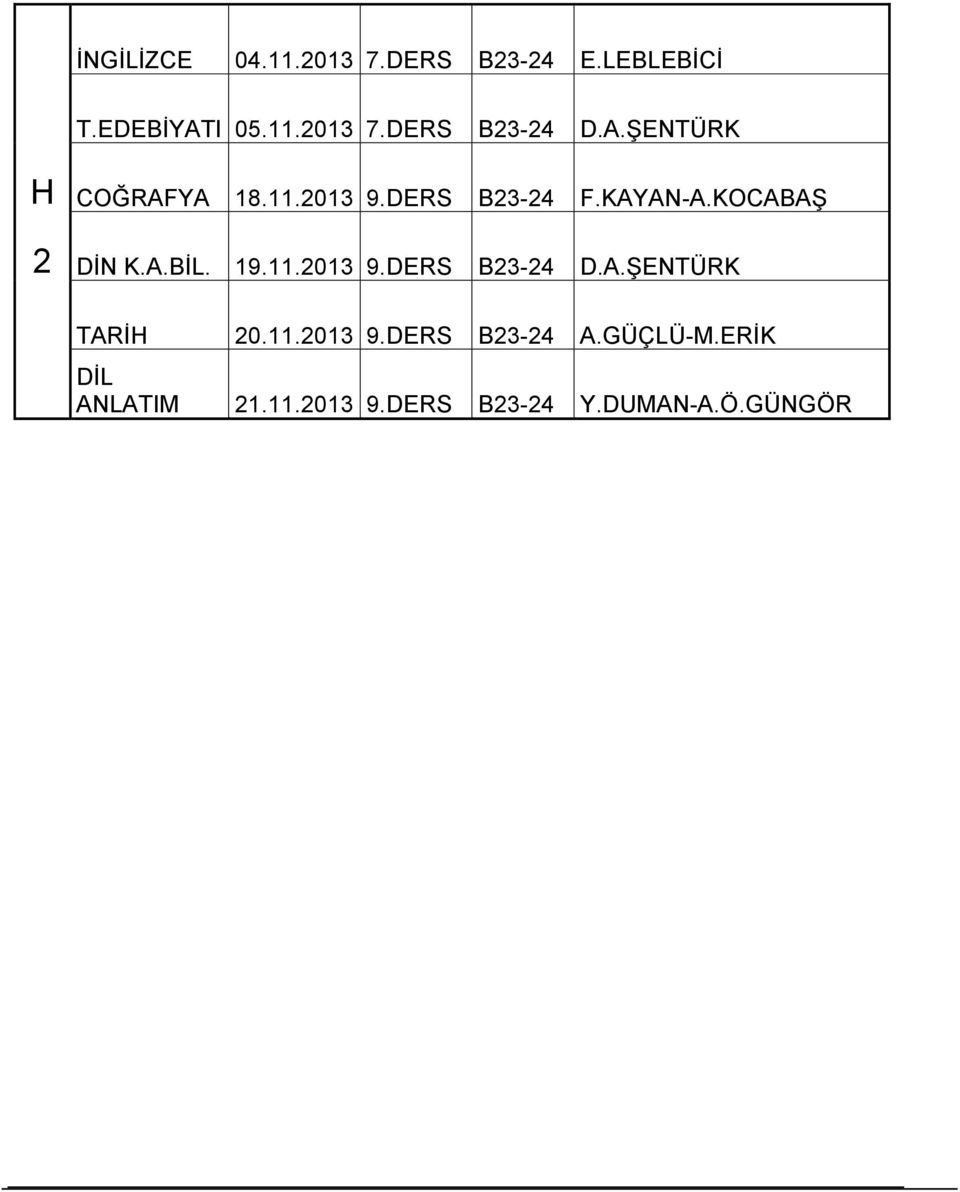 19.11.2013 9.DERS B23-24 D.A.ŞENTÜRK TARİH 20.11.2013 9.DERS B23-24 A.