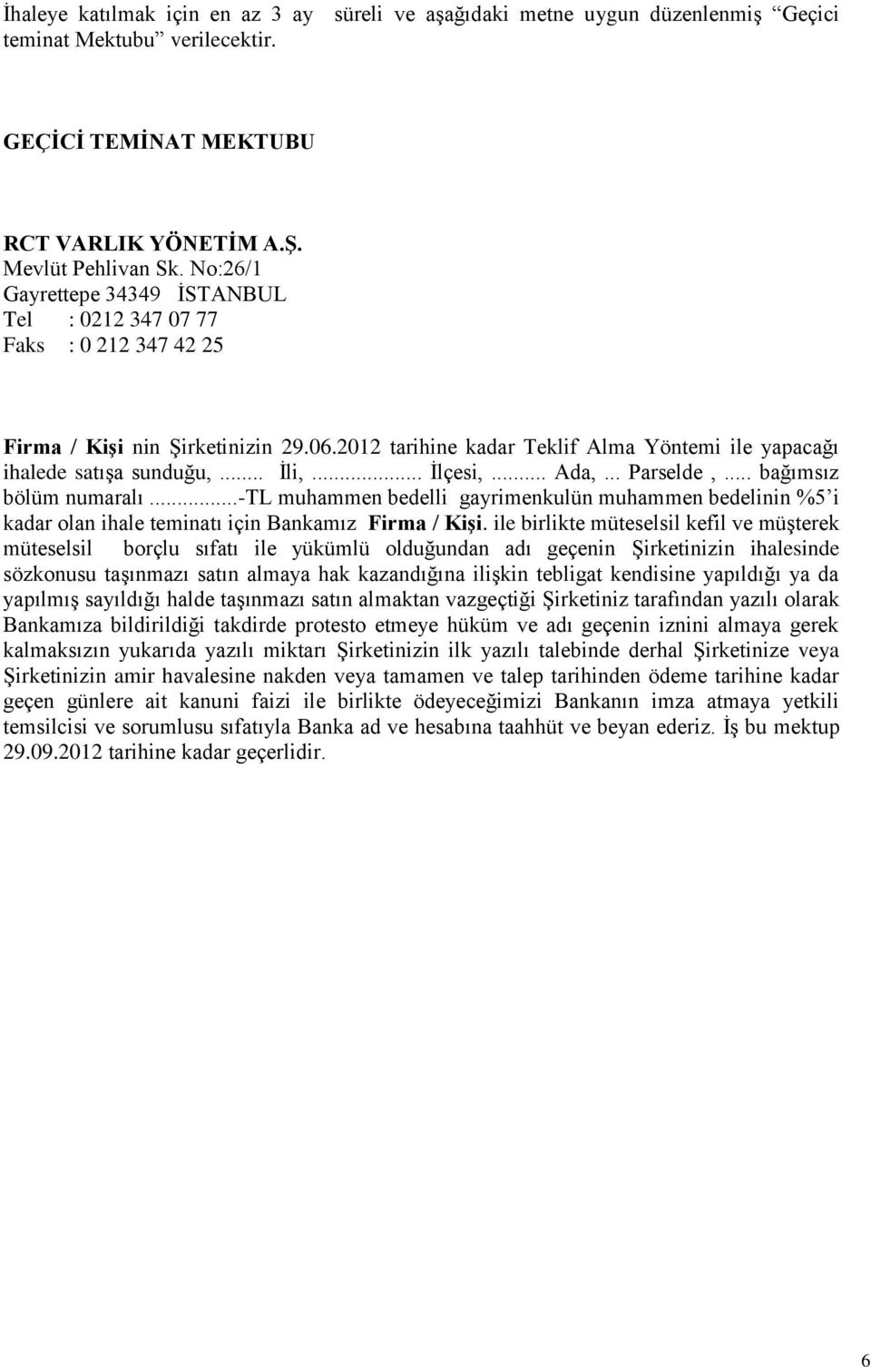 rct varlik yonetim a s mevlut pehlivan sk no 26 1 gayrettepe istanbul tel faks tarih pdf free download