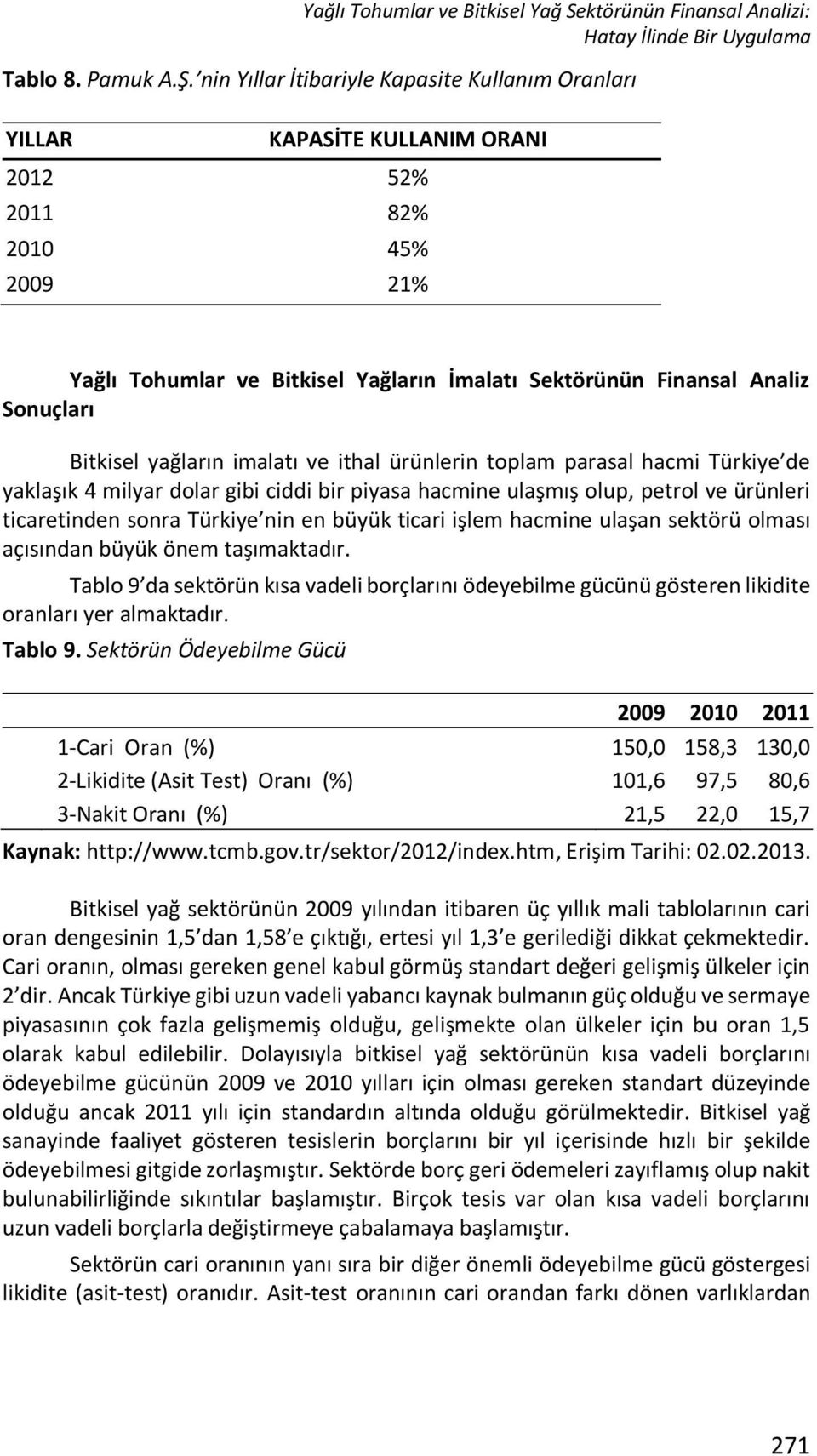 Bitkisel yağların imalatı ve ithal ürünlerin toplam parasal hacmi Türkiye de yaklaşık 4 milyar dolar gibi ciddi bir piyasa hacmine ulaşmış olup, petrol ve ürünleri ticaretinden sonra Türkiye nin en