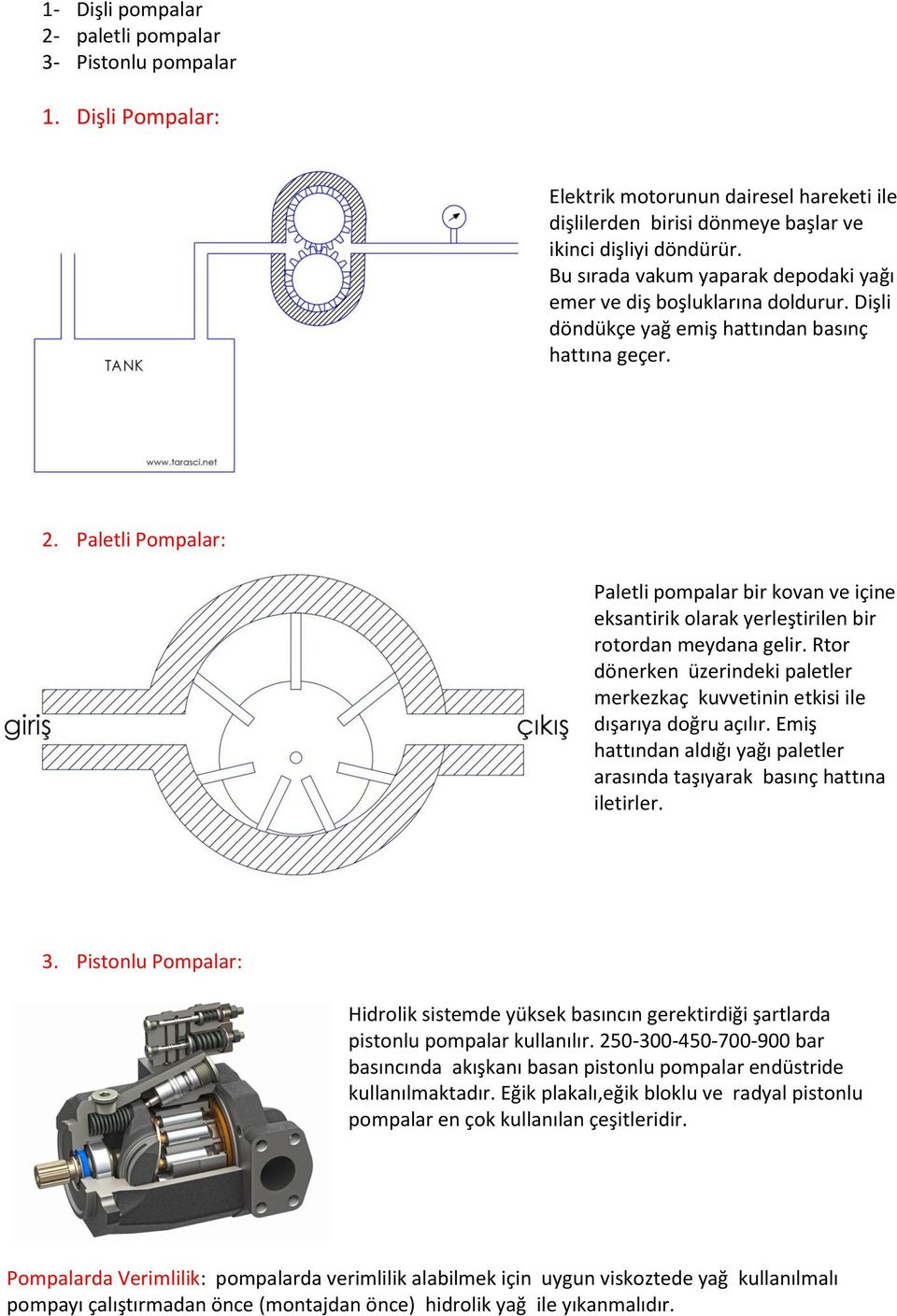 Paletli Pompalar: Paletli pompalar bir kovan ve içine eksantirik olarak yerleştirilen bir rotordan meydana gelir.