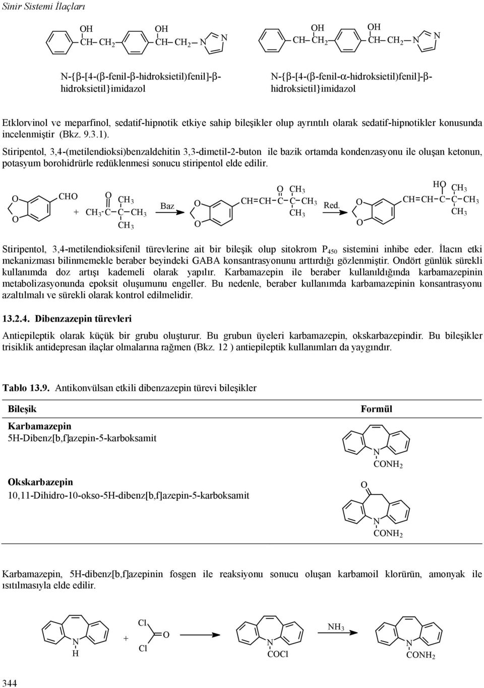 Stiripentol,,4-(metilendioksi)benzaldehitin,-dimetil-2-buton ile bazik ortamda kondenzasyonu ile olu an ketonun, potasyum borohidrürle redüklenmesi sonucu stiripentol elde edilir. + Baz ed.