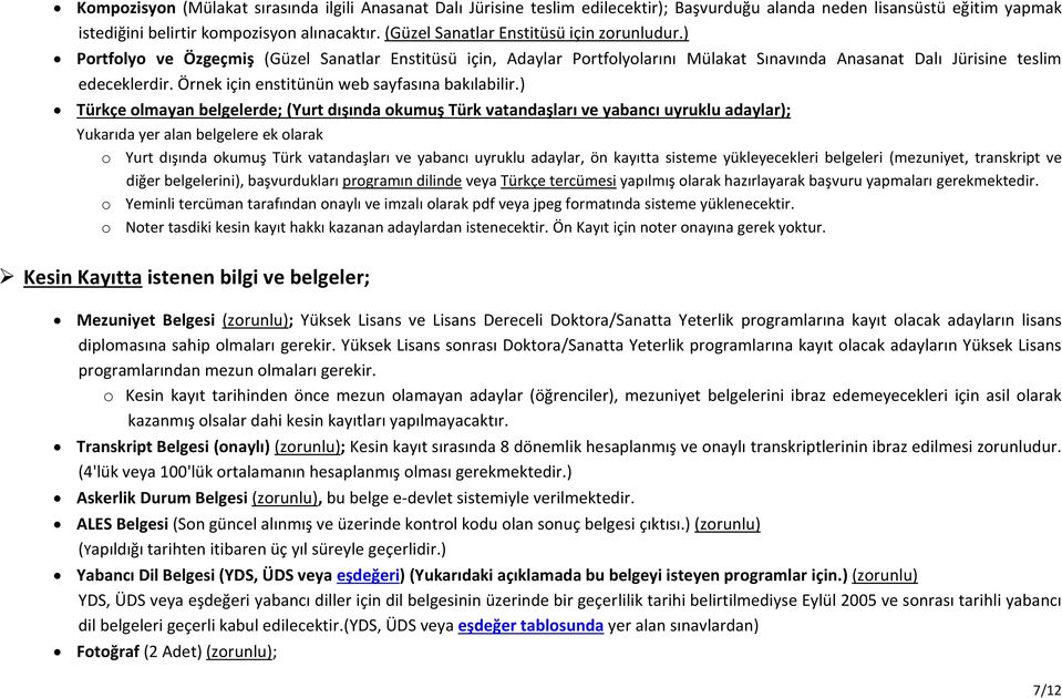 Örnek enstitünün web sayfasına bakılabilir.