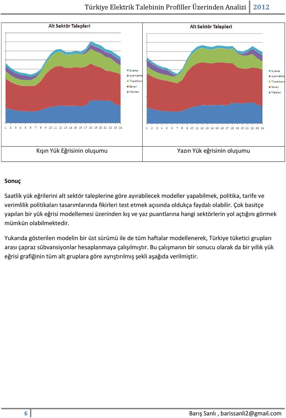 Çok basitçe yapılan bir yük eğrisi modellemesi üzerinden kış ve yaz puantlarına hangi sektörlerin yol açtığını görmek mümkün olabilmektedir.