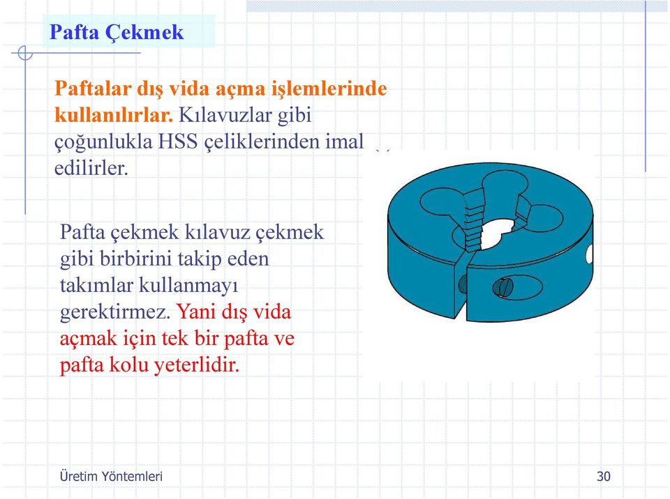 Pafta çekmek kılavuz çekmek gibi birbirini takip eden takımlar kullanmayı