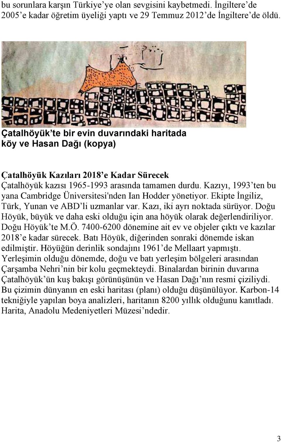 Kazıyı, 1993 ten bu yana Cambridge Üniversitesi'nden Ian Hodder yönetiyor. Ekipte İngiliz, Türk, Yunan ve ABD li uzmanlar var. Kazı, iki ayrı noktada sürüyor.