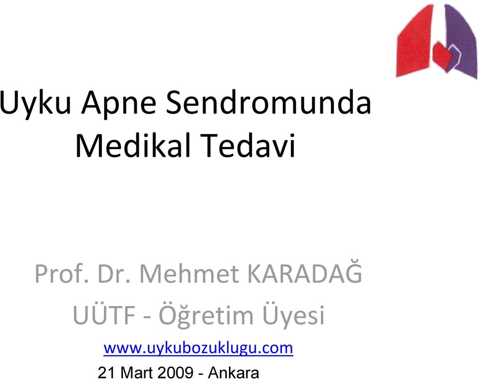 Mehmet KARADAĞ UÜTF Öğretim