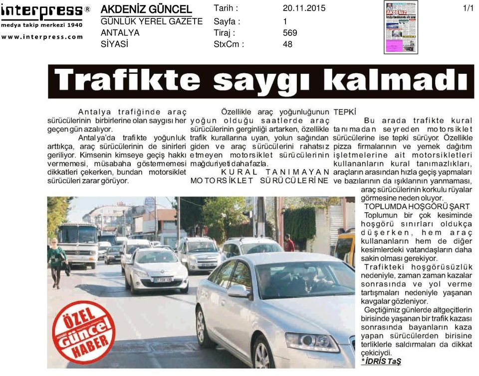 GAZETE Sayfa : 1 ANTALYA