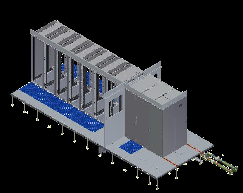 Çözümler Ready-for-connection Standart Data Centre Container Dimensions: LxWxH 6,000(min)-11,500(max) x 3,000 x 3,250 m 19" rack system Usable U: 294 Power distribution Electrical performance: 60 kw