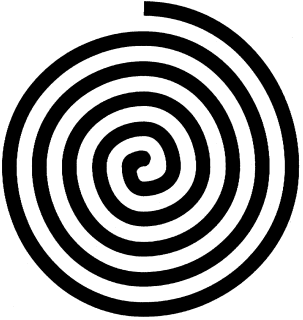 Resim 53 Sonsuz Spiral (Helezon) Kaynak: http://www.t0.or.at/spiral23/spiral1.gif EriĢim Tarihi: 06.04.10 Resim 54 Helezon sembollü kandil, semboller omuz kısmında verilmiģtir.