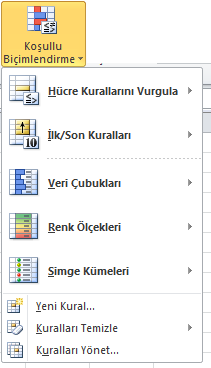 Koşullu Biçimlendirme Nedir?