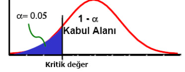 olasılığı %1 veya %5 olarak alınır.