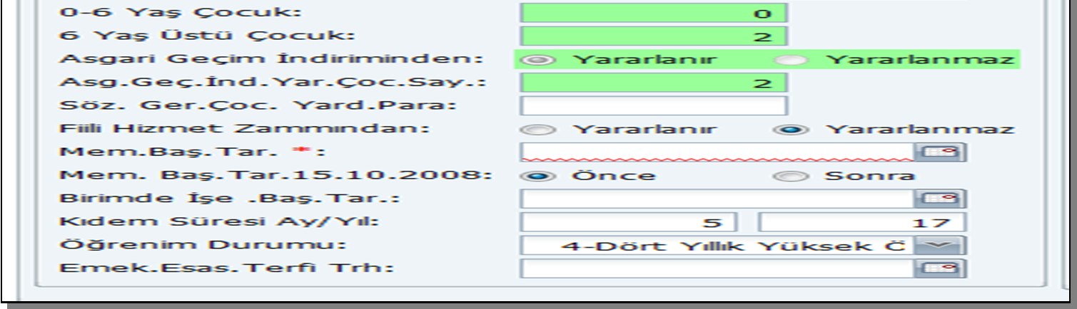 Sistemde kayıtlı başka bir kişinin bilgilerini ekrana getirmek için kullanılır. Sisteme yeni kişi kaydı yapmak üzere Ekranı temizlemek için kullanılır.