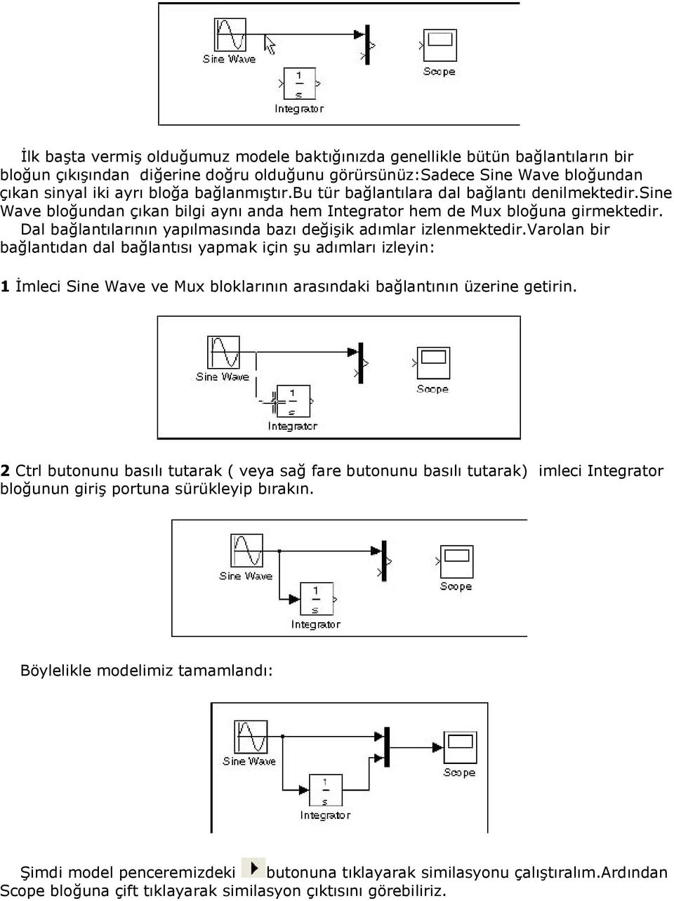 Dal bağlantılarının yapılmasında bazı değişik adımlar izlenmektedir.