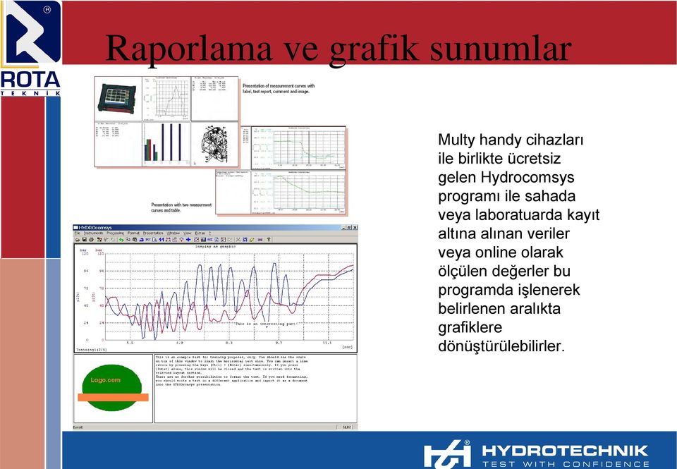 kayıt altına alınan veriler veya online olarak ölçülen değerler bu