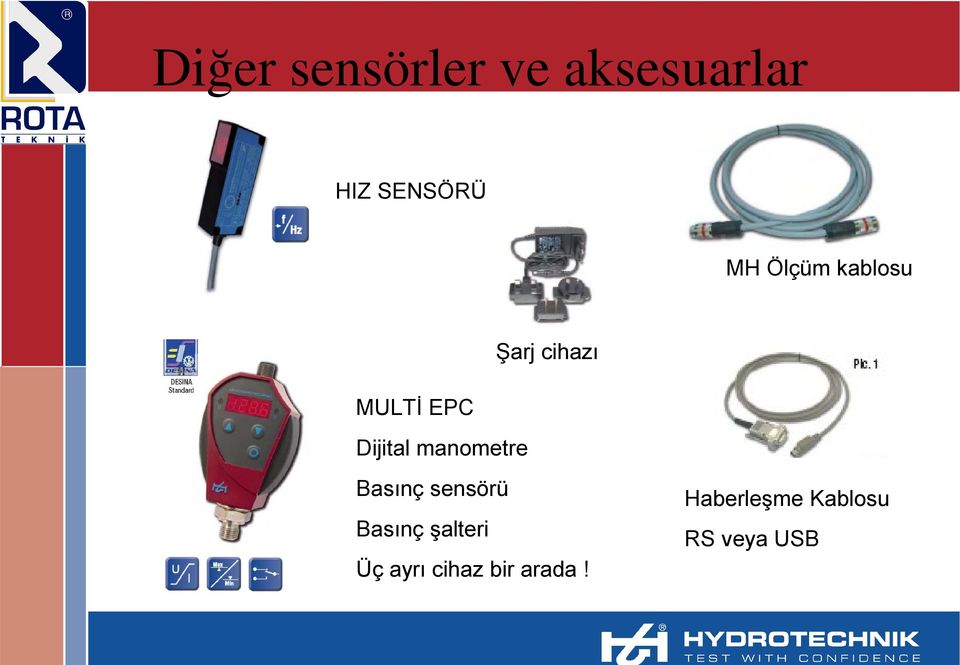 manometre Basınç sensörü Haberleşme Kablosu