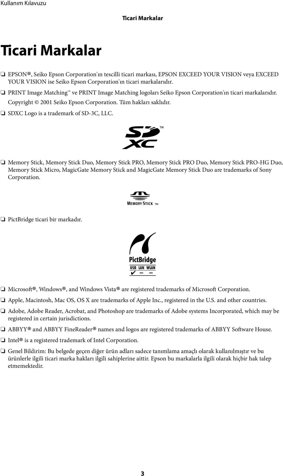 SDXC Logo is a trademark of SD-3C, LLC.