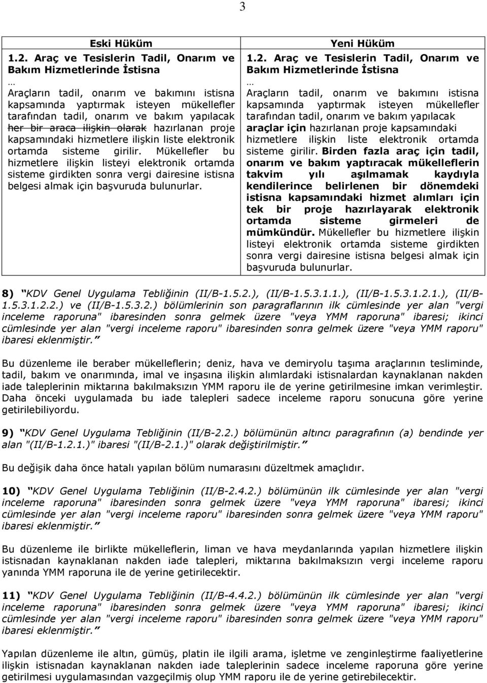 bir araca ilişkin olarak hazırlanan proje kapsamındaki hizmetlere ilişkin liste elektronik ortamda sisteme girilir.