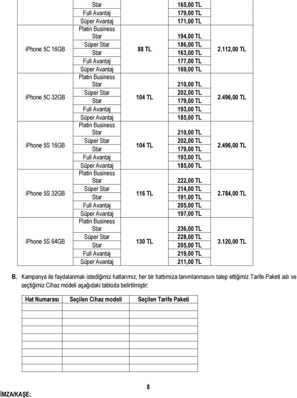 TL 197,00 TL 236,00 TL 228,00 TL 205,00 TL 219,00 TL 211,00 TL 2.112,00 TL 2.496,00 TL 2.496,00 TL 2.784,00 TL 3.120,00 TL B.