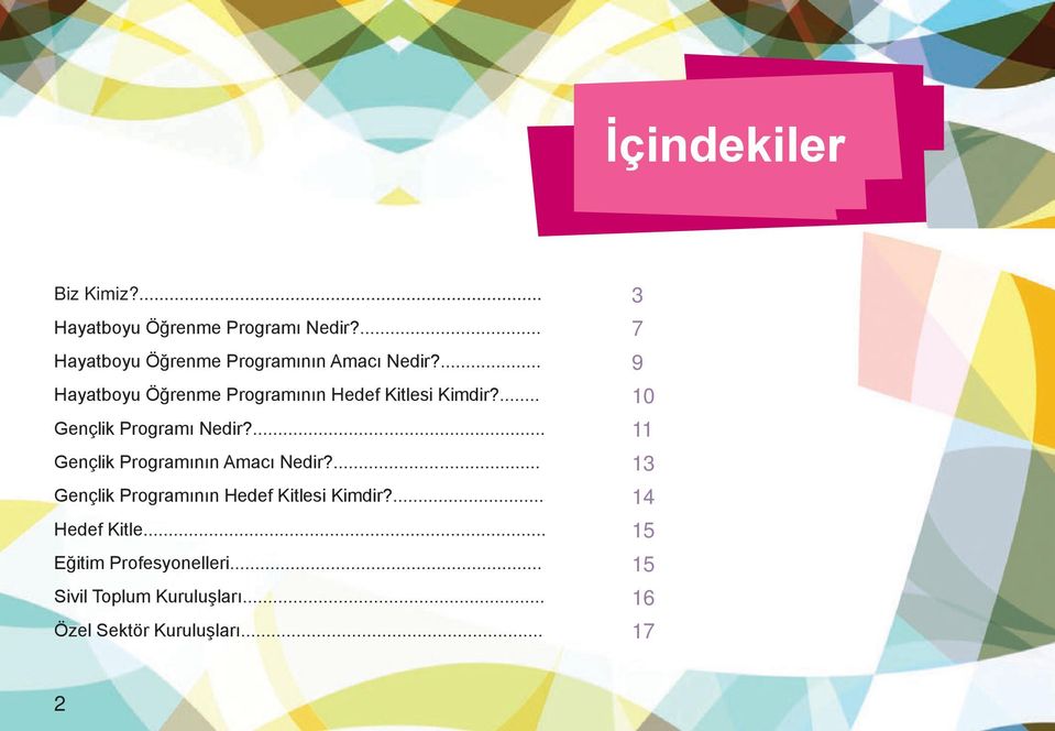 ... Gençlik Programının Amacı Nedir?... Gençlik Programının Hedef Kitlesi Kimdir?... Hedef Kitle... Eğitim Profesyonelleri.