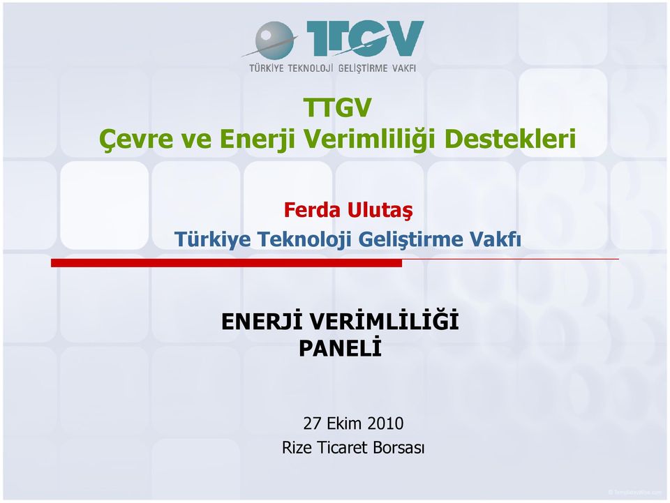 Teknoloji Geliştirme Vakfı ENERJĐ