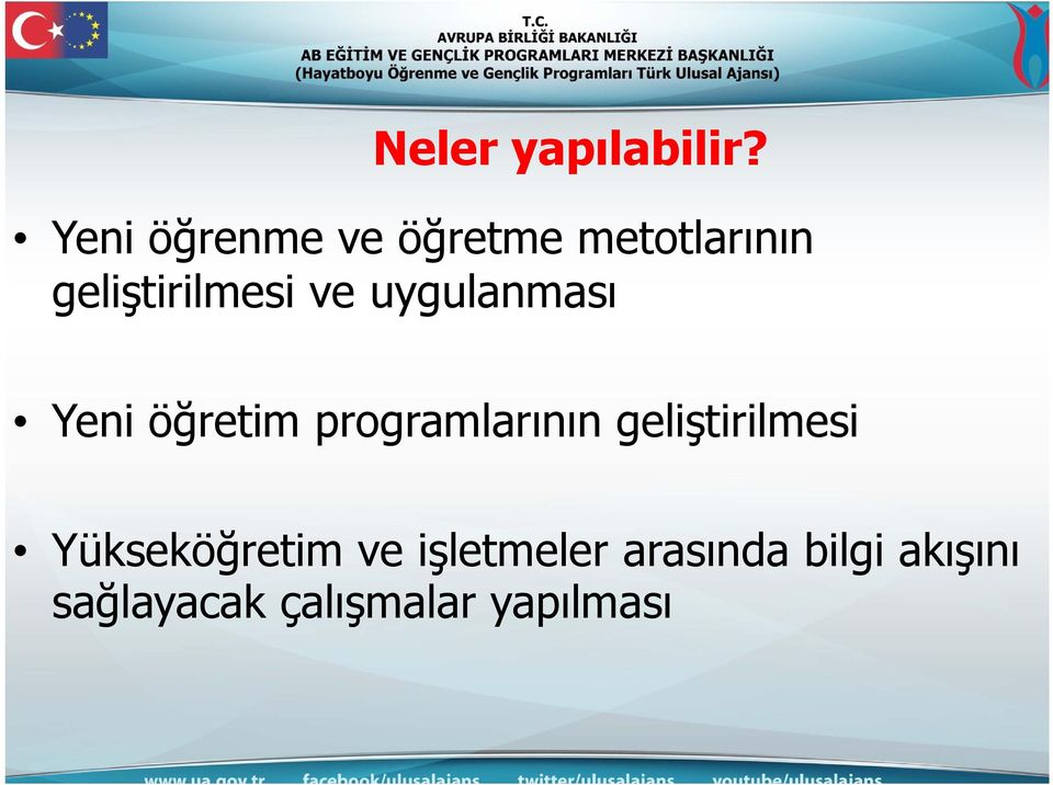 ve uygulanması Yeni öğretim programlarının