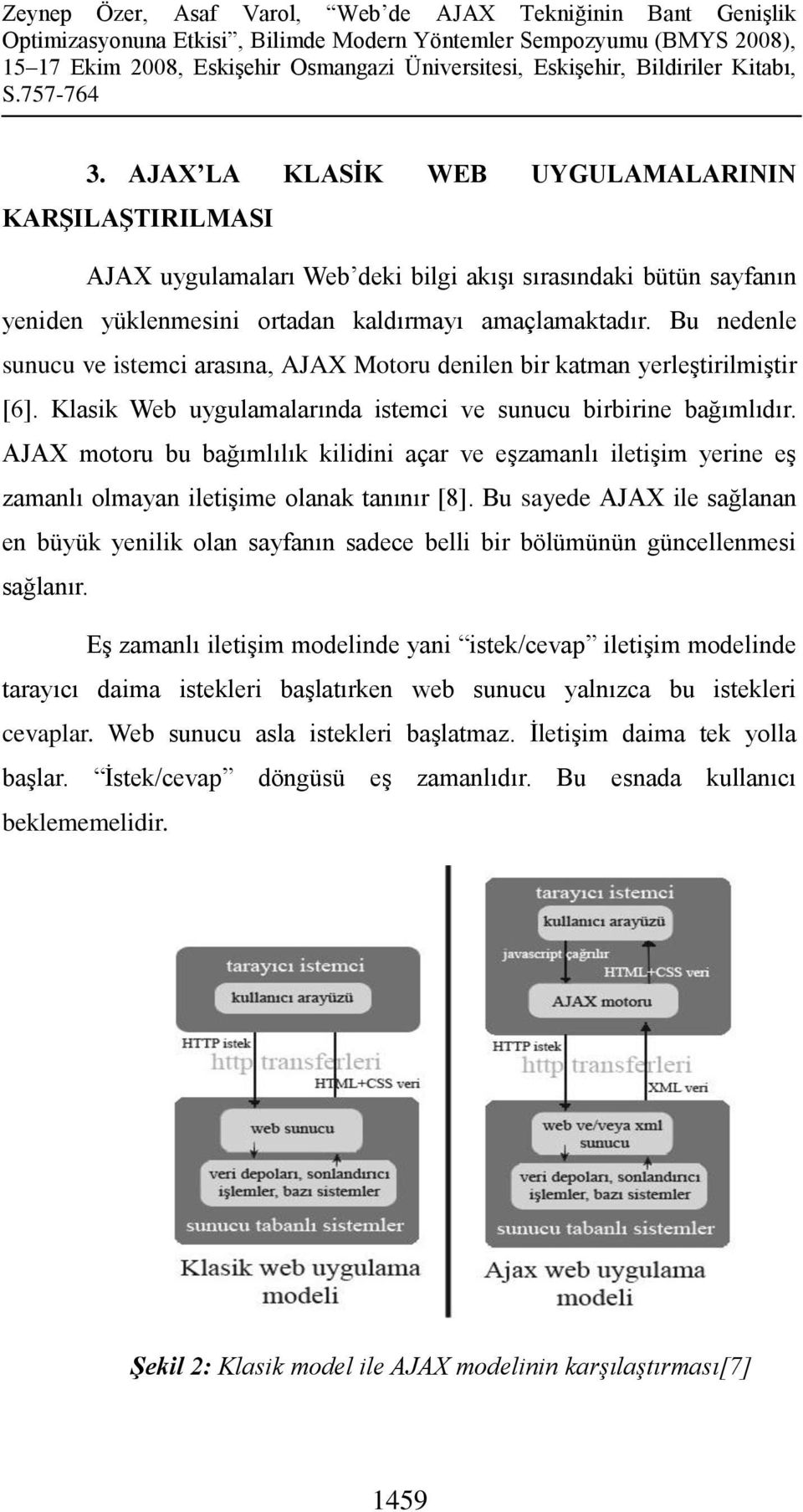 AJAX motoru bu bağımlılık kilidini açar ve eşzamanlı iletişim yerine eş zamanlı olmayan iletişime olanak tanınır [8].